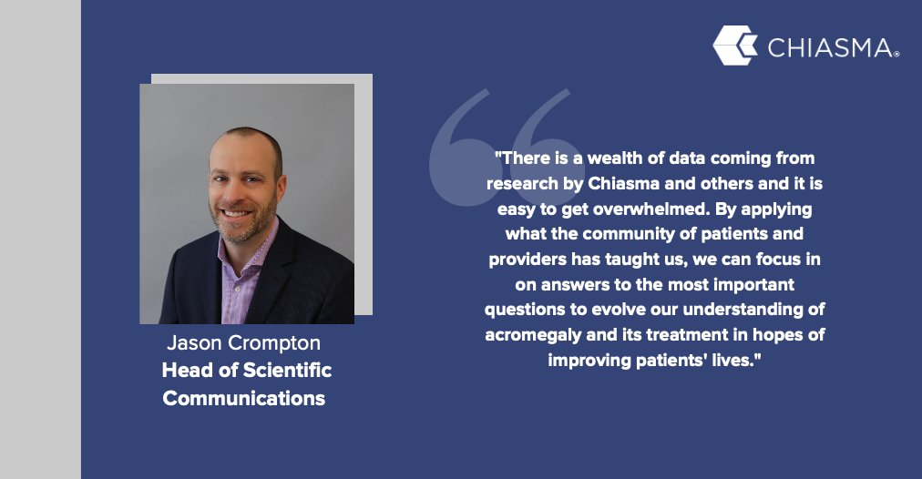 chiasmapharma's tweet photo. #EmployeeHighlight: Meet Jason Crompton, our Head of Scientific Communications. Jason loves synthesizing complex information into clear points for patients and health care providers. Find out more about open positions on our team: https://t.co/21z44TsqWZ https://t.co/pi5CWUOfVe