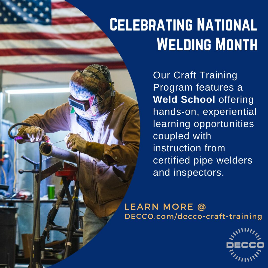 The American Welding Society has been focused on raising awareness about the shortage in the welding industry. Explore our Weld School  ow.ly/7Ap950EBR9A

#nationalweldingmonth #NWM2021 #welders #welding #apprenticeship  #careersinconstruction #constructionjobs