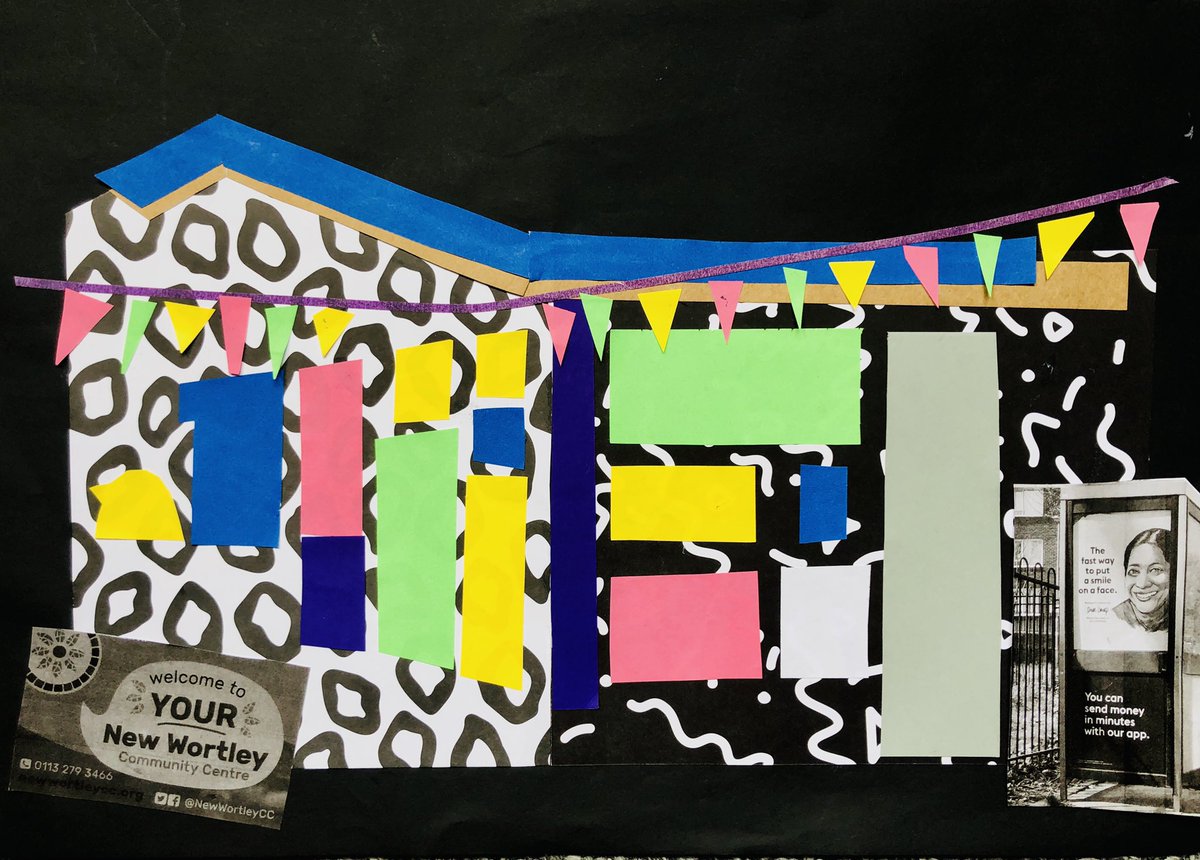 leedshighrise's tweet photo. Week 3 with residents of New Wortley creating collage using photography from the local area to create collages #community https://t.co/Z5s445talQ