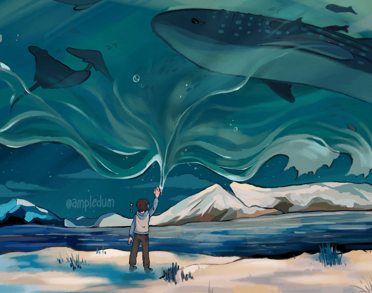 ampledum's tweet photo. today i woke up and thought is would be a good idea to paint water for 3 hours straight 
[#maxggsart #maxggsfanart] https://t.co/zi3X9yesee