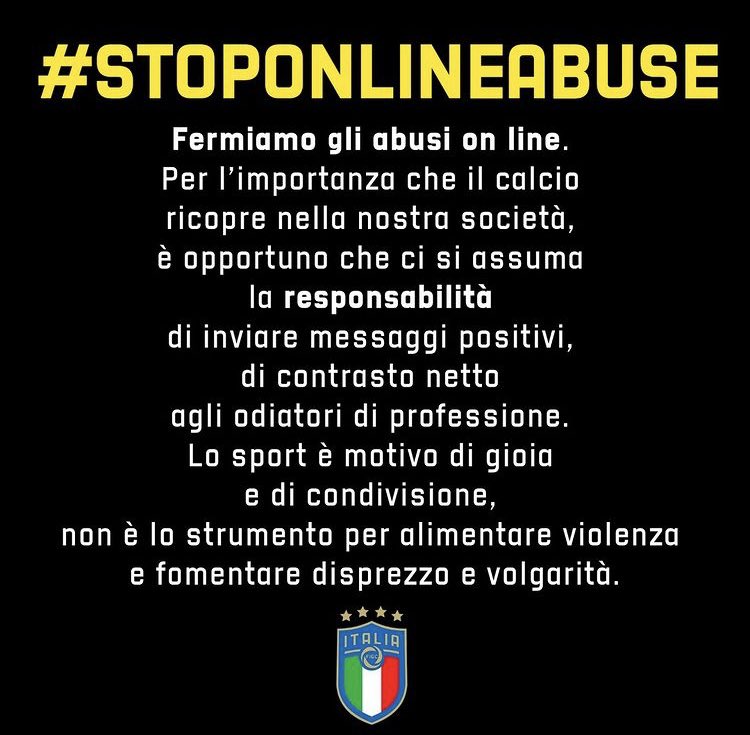 RaffaManieri's tweet photo. Per lanciare un messaggio contro ogni forma di discriminazione, da tesserata FIGC interromperò la mia attività sui social media da ora fino alle 23:59 di lunedì 3 maggio. 

#STOPONLINEABUSE https://t.co/f6CAQt01j2