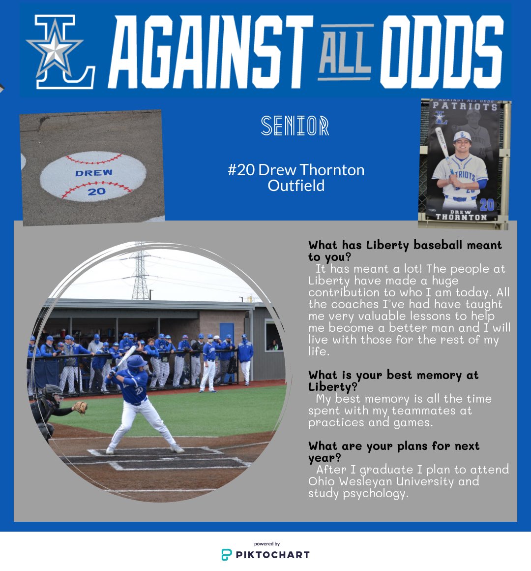 Gameday at Olentangy Orange 4/30/2021 at 5pm - come celebrate senior of the day <a href="/drewdthornton/">Drew Thornton</a> - defines resiliency and what being a great teammate is all about <a href="/LHSAthleticDept/">OLHS Athletics</a> <a href="/OLHSSandlot/">The Sandlot</a>