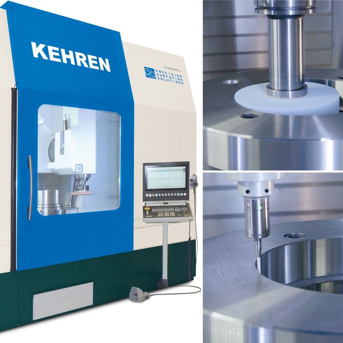 LapmasterIntl's tweet photo. Check out the newest addition to the product portfolio of KEHREN , the 5-axis vertical grinding center NEO 5! 

Besides surface grinding (ID and OD), cone and sphere grinding, the NEO 5 is suitable for (pre) turning and milling, serration and curvic coupling. https://t.co/Z72Qaw0wKI