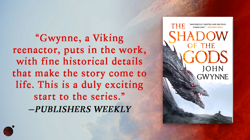 orbitbooks's tweet photo. "This is the age of storm and murder."

THE SHADOW OF THE GODS by @JohnGwynne_ is out next week! Learn more and read an excerpt: https://t.co/wtoEQ8dXVf https://t.co/XQPSvmn8kc