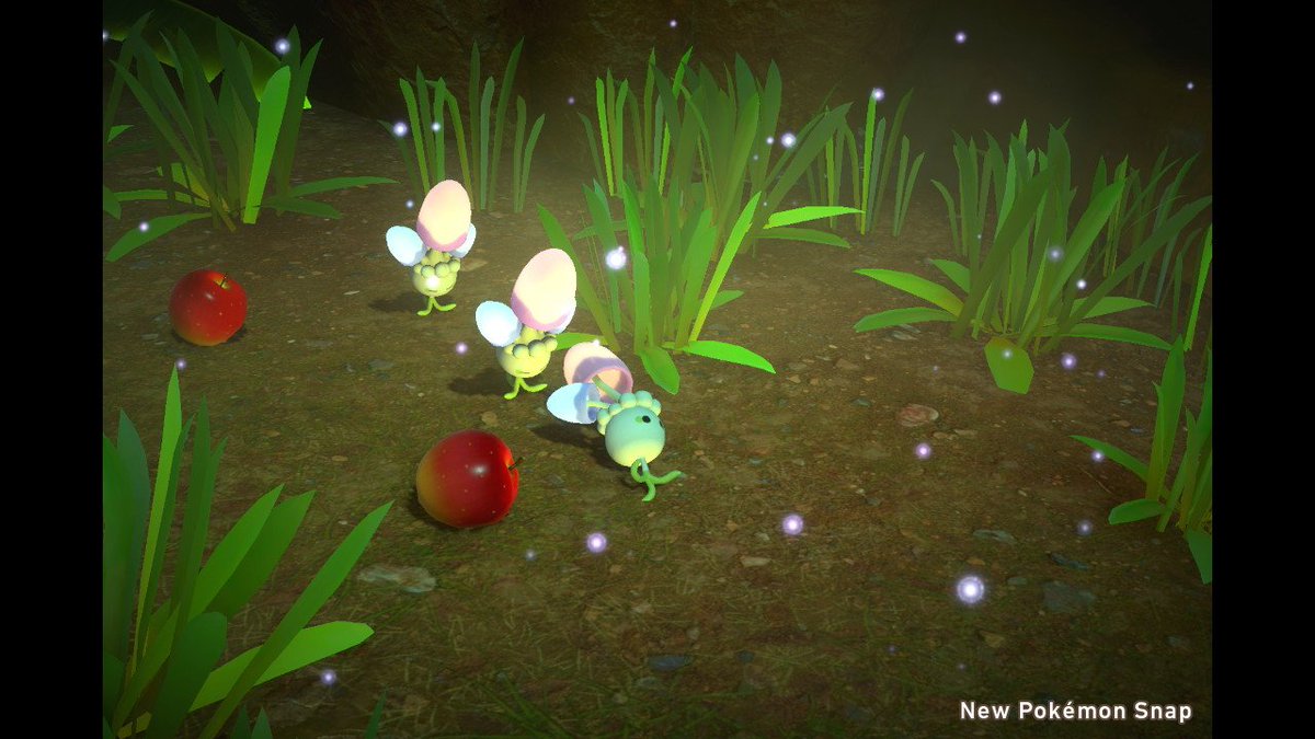 ImJustAngel_ttv's tweet photo. So... playing pokemon snap I threw an apple to a morelull to have a nice pic but I hit him and looks like he died and his friends mourned his death, Im so sorry, it wasn't my intention  😔 https://t.co/UcqtKOaAyH