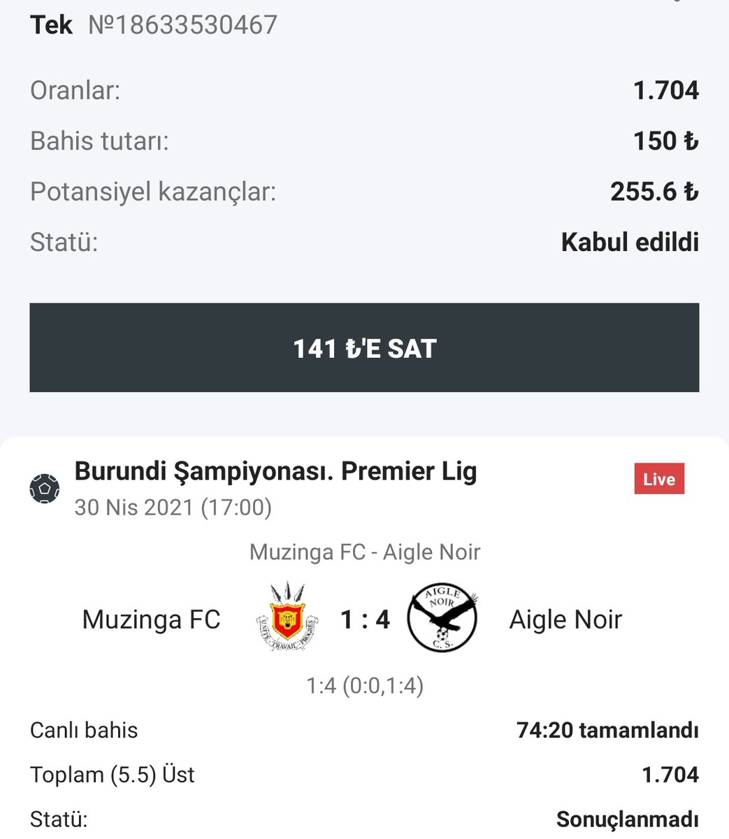 StatMine's tweet photo. Canlı !
#Livebet #Lateover
Bol şans ! https://t.co/DU84rKEpLH