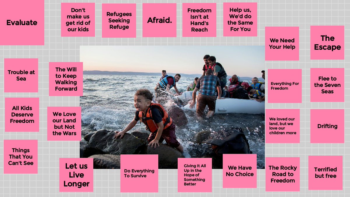 Noa Daniel (@iamnoadaniel) on Twitter photo For his #Snapshot (student-led #FridayPhoto) he was drawn to this image and, through this task learned about #refugees. He shared his research and learning as well as  this quote: No one puts their children in a boat unless the water is safer than the land."
-Warsan Shire #SLIFE For his #Snapshot (student-led #FridayPhoto) he was drawn to this image and, through this task learned about #refugees. He shared his research and learning as well as  this quote: No one puts their children in a boat unless the water is safer than the land."
-Warsan Shire #SLIFE