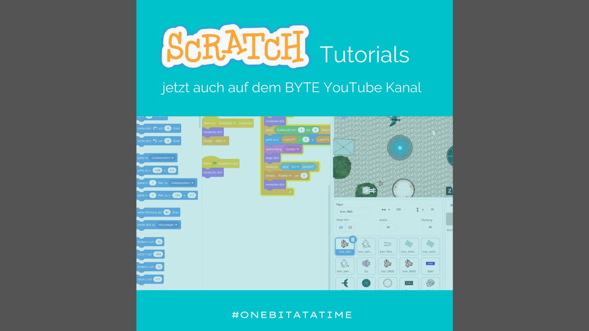 byte_challenge's tweet image. Lernen überall und jederzeit, auch ohne Anmeldung? 
Klar geht das ✅. Unsere Scratch Tutorials gibt es jetzt auch auf YouTube. 
Viel Spaß und Erfolg! 😊
#Scratch #codingfamily #gamers #technicaleducation #Programmieren #girlscode #kindercode #mint #twlz
