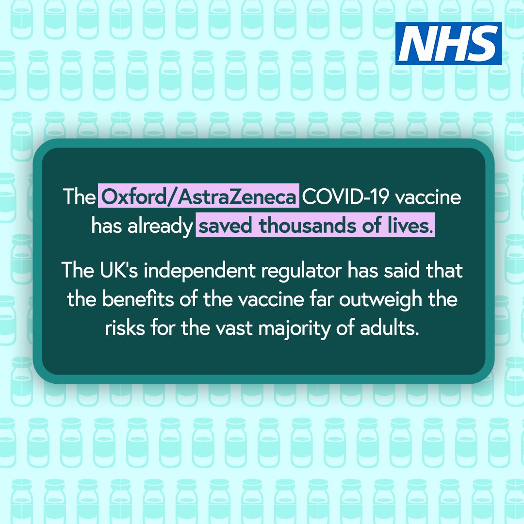 NHS HMR CCG on Twitter "Risk of blood clots AstraZeneca vaccine 0.0004 Birth control pill 0.