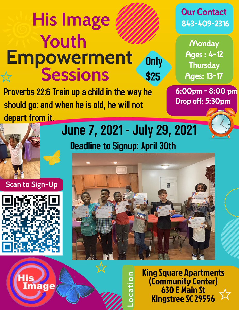 VRutledge2016's tweet image. Greetings! We have reached the deadline to register! Today is the last day to secure a spot for your child/children. Please do not hesitate and miss out on a grand opportunity to enhance your home. Signups today using the link or scan the QR code. 
tinyurl.com/1cygg0ls