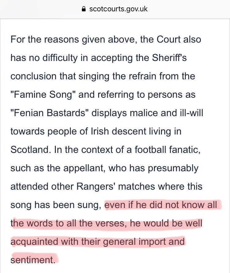 8)Similar moves are afoot with ‘The Famine Song’.2008 The Famine Song went through the High Court.“Even if he did not know all the words, he would be well acquainted with their general import and sentiment”