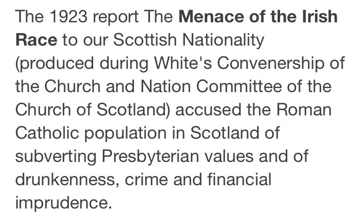 10)In 1923 the infamous ‘Menace Of The Irish Race’ was presented regarding the repatriation of Irish-Catholic’s.The general import and sentiment was ‘The Famine is Over Why Don’t You Go Home?’