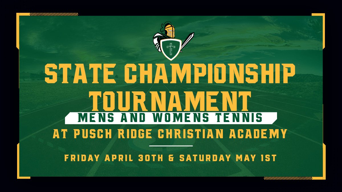 Our Tennis teams compete in the State Championship Tournament. Go Knights! #ArmorUp