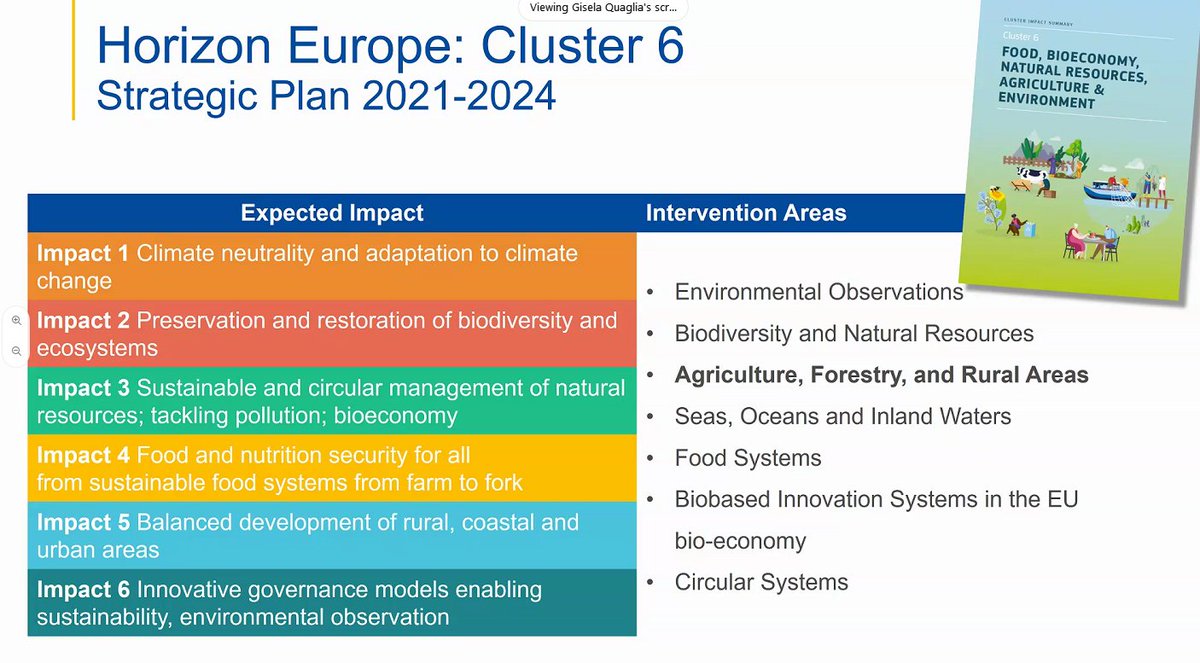 Now at #xylella21 @giselaquaglia from @EUAgri Research and Innovation (R&I) can enable transition toward smart and sustainable processes of production R&I priorities in #PlantHealth for the period 2021-2024 can be found under Cluster 6 of Pillar 2 of Horizon Europe
