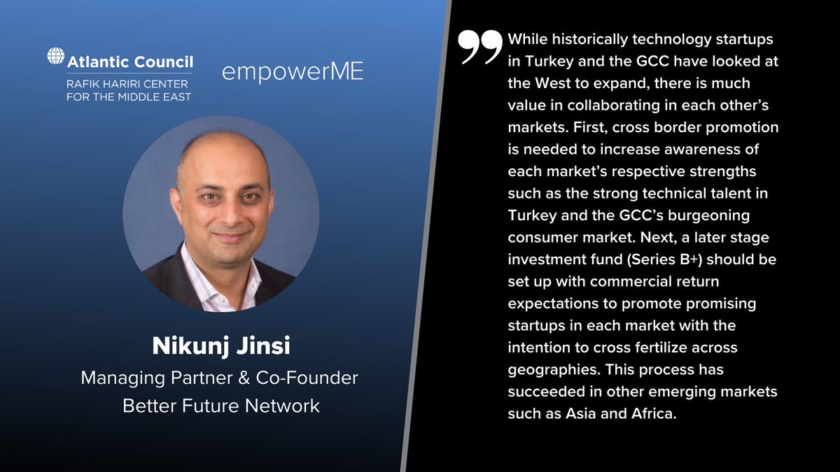 Better Future Network Managing Partner &amp; Co-Founder Nikunj Jinsi outlines steps that would increase technology collaboration and investment between the GCC and Turkey…

Want more? Sign up to receive our empowerME newsletter here: bit.ly/2EsBQwo