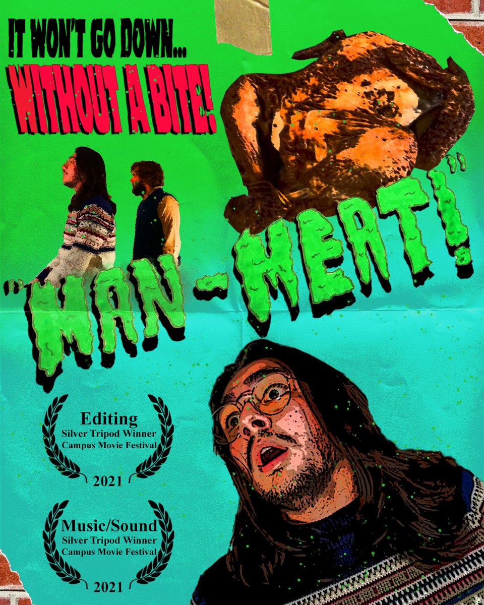 TangibleFilms's tweet photo. Last night, our latest short film “MAN MEAT!” won two awards at the Campus Movie Festival, which was our first festival appearance EVER and our first time winning any awards! If you would like to check out the film, here it is! https://t.co/5x8R3LV0SD https://t.co/MlrbXwI6rH