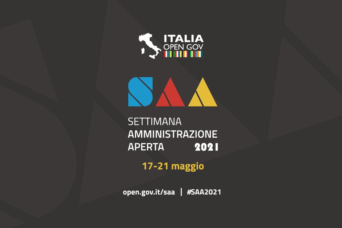 OpenGov Week/Settimana dell’Amministrazione Aperta: dal 17 al 21 maggio a livello mondiale
🔗 open.gov.it/2021/04/27/ope…

#SAA2021 #OpenGovWeek