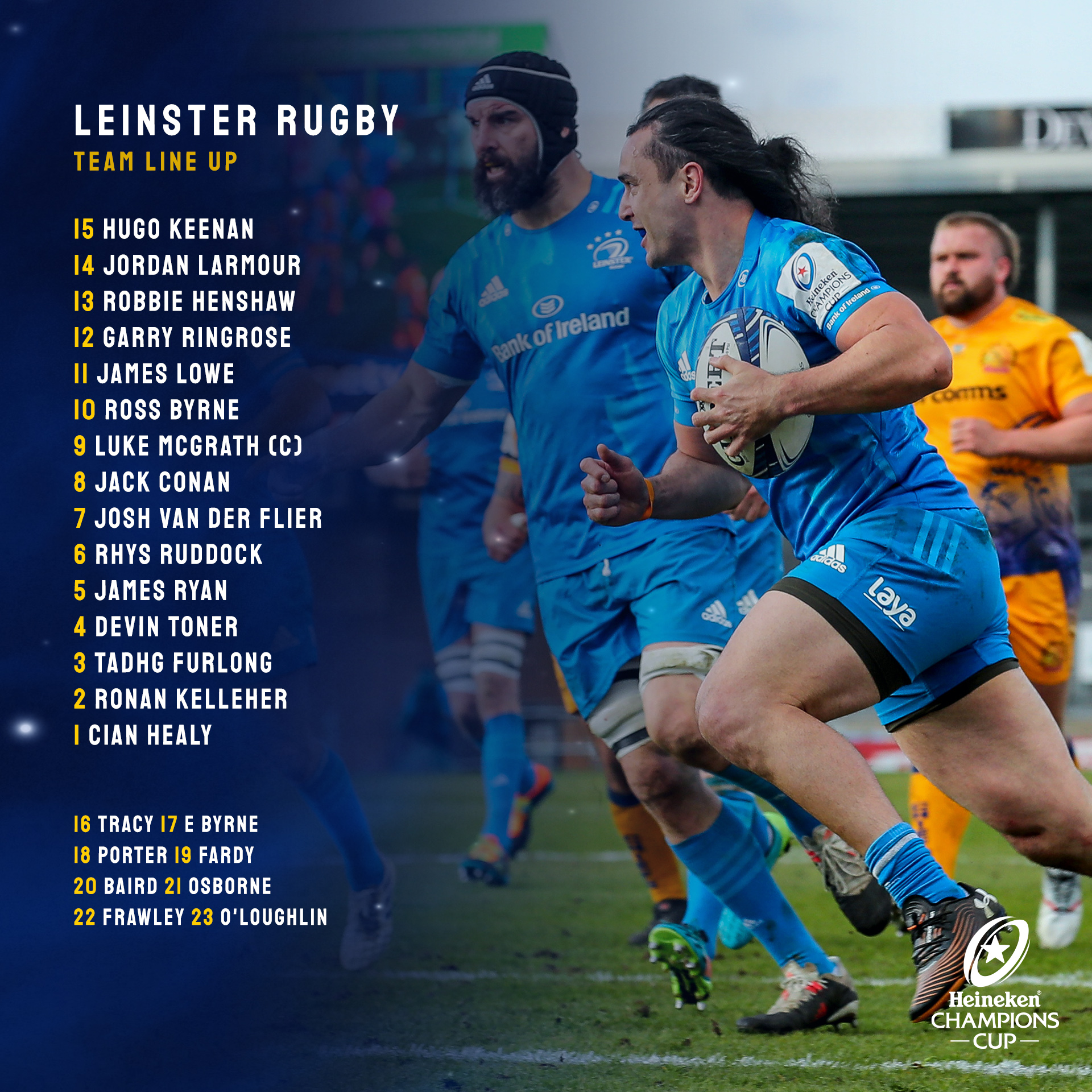 Heineken Champions Cup Team News Check Out The Line Ups For Sunday Afternoon S Barnstorming Semi Final Battle Between Staderochelais And Leinsterrugby Who Are You Backing To Steal The Show