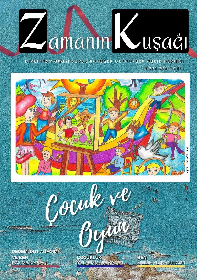 Okulumuz öğrencileri ve öğretmenleri tarafından çıkarılan "Zamanın KUŞAĞI" e-dergimizin ilk sayısı çıktı. Okul dergimizin Nisan sayısına okul sitemizden ve linkten 👉 alperyazoglu.meb.k12.tr/icerikler/okul… ulaşabilirsiniz. 

<a href="/tcmeb/">Millî Eğitim Bakanlığı</a> <a href="/ziyaselcuk/">Ziya Selçuk</a> 
<a href="/Edirne_MEM/">Edirne İl Millî Eğitim Müdürlüğü</a> <a href="/Dr_Onderarpaci/">Dr. Önder ARPACI</a>