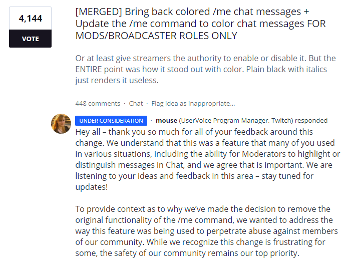 _FredMackay's tweet photo. Okay, so, @Twitch, I understand you're trying to protect users of the site from scams etc because people were doing the ol' "/me Donated $10" (or as I call it, the ChatBux trick) but couldn't you... Raise awareness through Notifications? Or an email? #ChatBux #BringBackColour https://t.co/3nRdIKWdMR