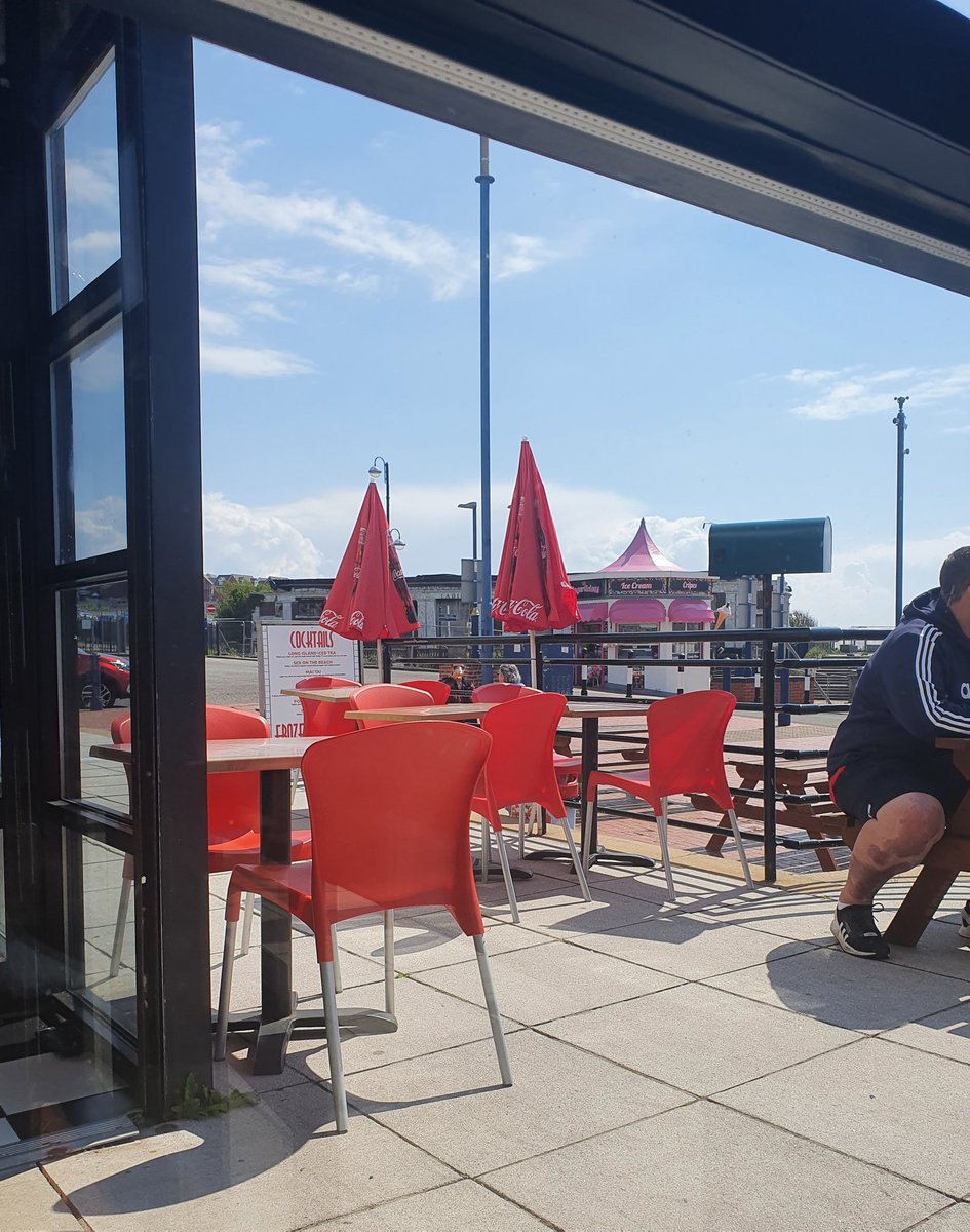 We're Open &amp; Serving Hot Food &amp; Drinks Everyone!!
Tables Are First Come First Serve 
🍔🌤⛱🍺🍟