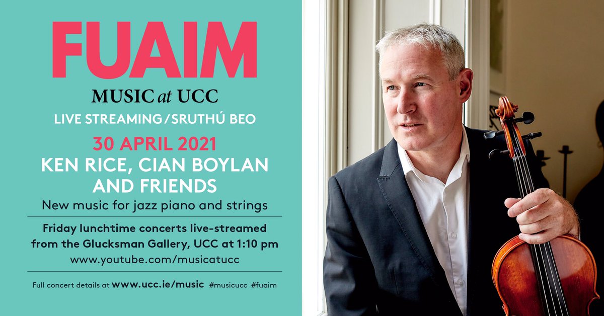 Happening in 10 minutes: the #FUAIM concert series draws to a close with a performance by
UCC alum Kenneth Rice (🎻), <a href="/Cianboylan/">Cian boylan</a> (🎹) &amp; special guests live from the gallery!🎼🎶

We hope that you have enjoyed the series as much as we have!

Tune in here: youtu.be/K1MPOzmzsR0