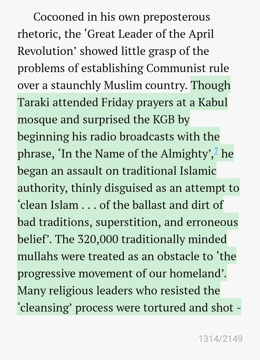 After the bloody military coup on 27 April 1979, Noor Taraki became both the President and PM. As a 34 year old Marxist journalist and writer, he was recruited as a Soviet agent in 1951 with codename NUR. He was an islamophobe who killed 10,000 Afghans in his reign of terror.