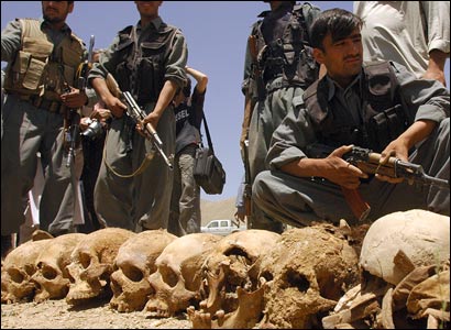 In December 2006, a communist-era mass grave, close to the Puli Charkhi prison was found. The grave held some 2,000 bodies. Officials believe that the massacre took place between 1978 and 1986 when communist presidents, Nur Taraki, Hafizullah Amin and Babrak Karmal were in power.