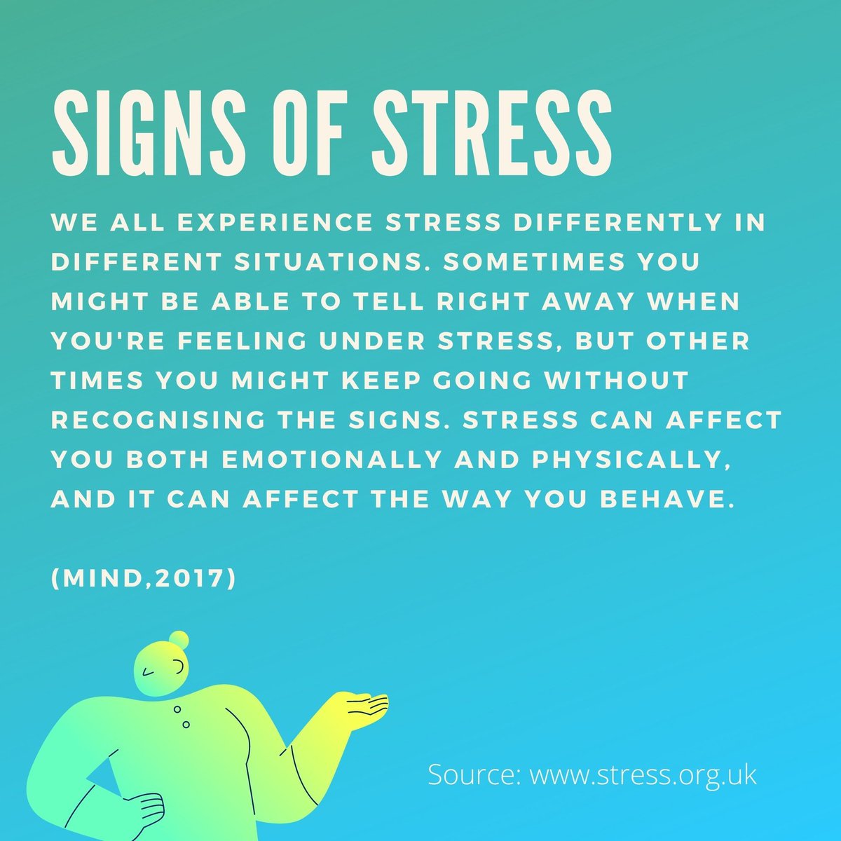 royalcolchiro's tweet image. #StressAwarenessMonth is coming to an end today. It’s important to be aware of the #signsofstress &amp;amp; if it's a contributing factor towards health issues. Understanding what causes us stress as individuals can help us identify stress in ourselves and others bit.ly/32NDz7U
