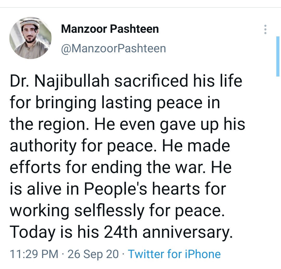 Pashtun nationalists from Pakistan and especially the leaders of Pashtun Tahafuz Movement (PTM) have been portraying the Afghan communists as their heroes; the same communists who massacred Pashtuns in Afghanistan.