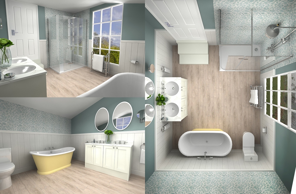 devalcambs's tweet image. ⭐Design of the Week⭐
This 200-year-old farmhouse was calling out for a transitional design. Luxury walk-in shower enclosure, painted wood double vanity unit with a marble countertop and matching illuminated mirrors. Finish it off with a custom colour, free-standing boat bath.