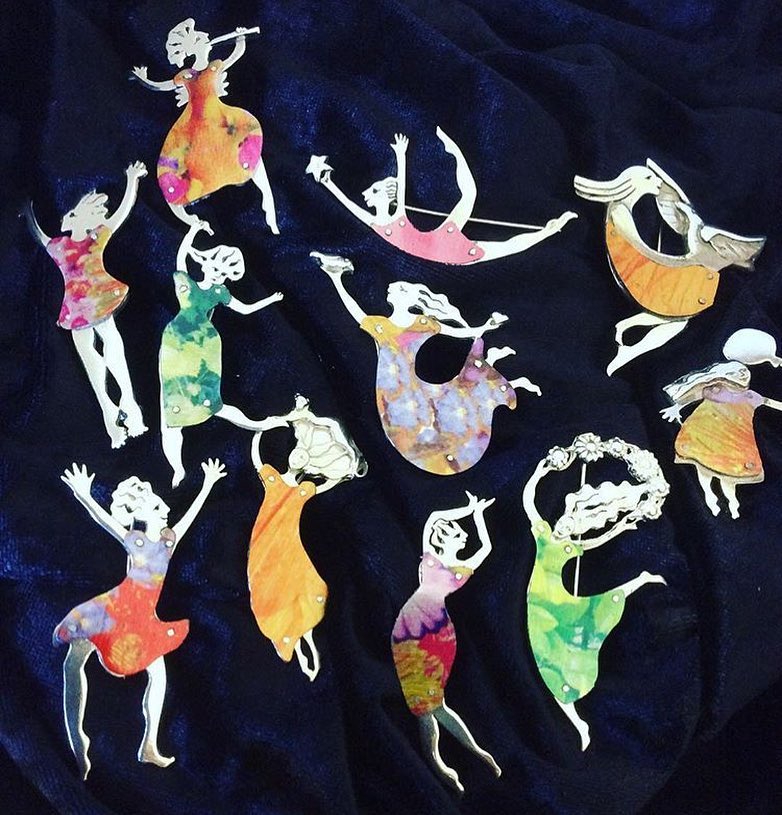 womensart1's tweet photo. Christine A Pyman, Australian jewellery designer, best known for her “Joyous Woman” range of brooches #womensart https://t.co/0FPbvejaT7
