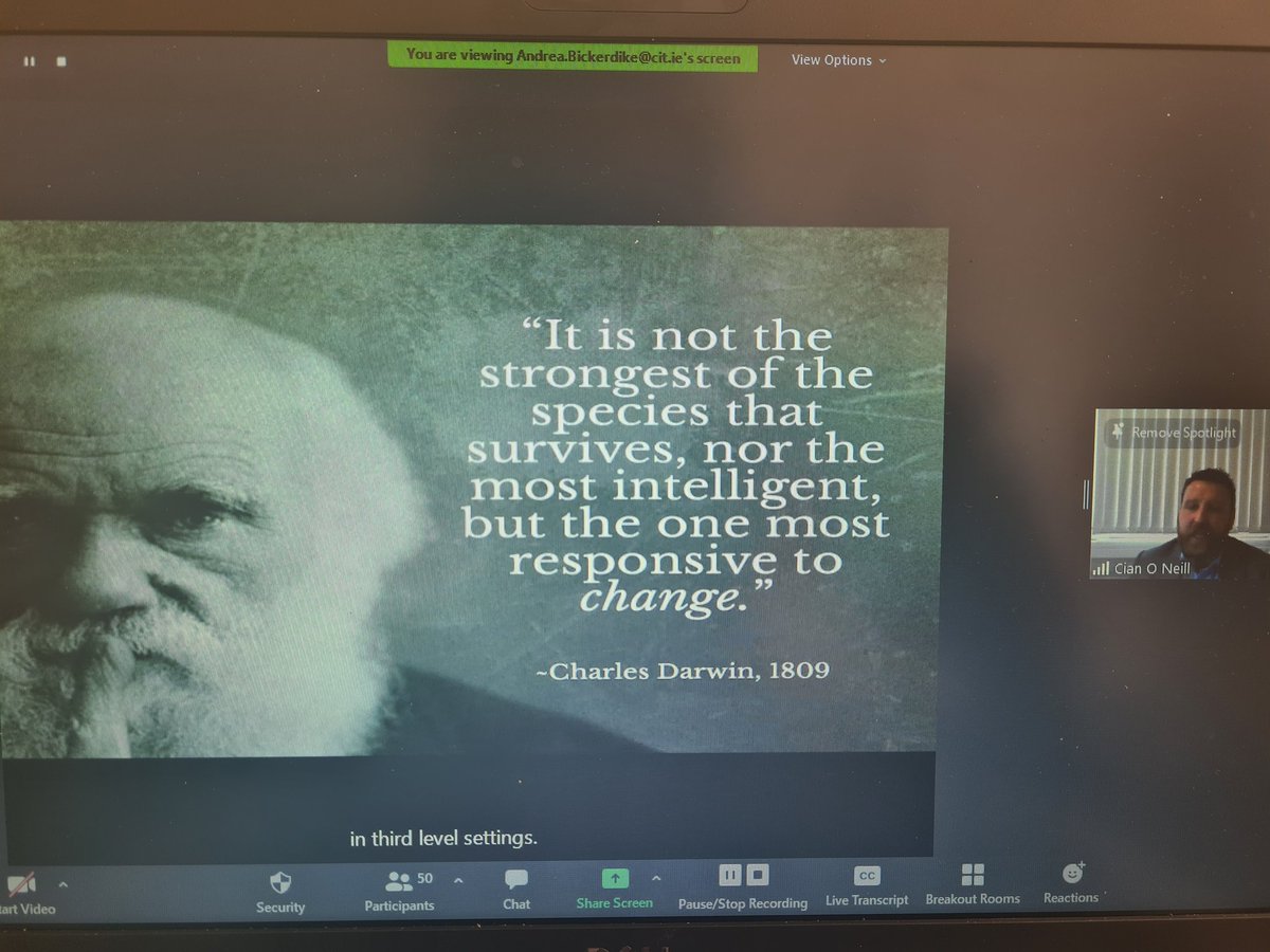 EDIMTU's tweet photo. @cian_oneill powerful end of his presentation with this truly inspiring Chales Derwin quote
#EDIawareMTU
Thank you for your amazing support @CIT_SLCS https://t.co/U13L27SRr8