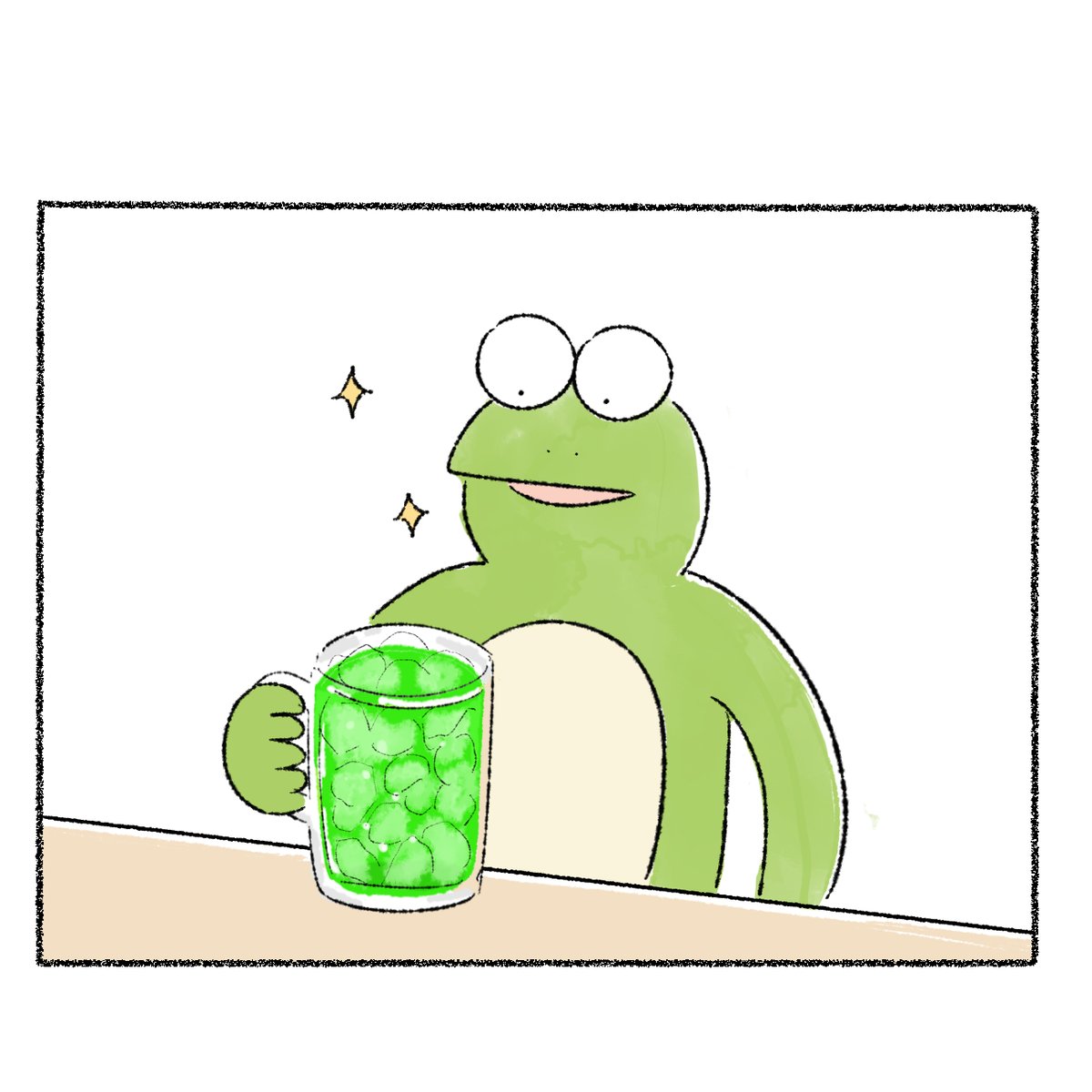 メロンソーダ
#カルパスとクッピィ 