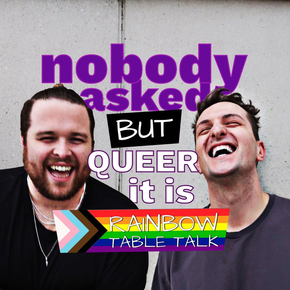 NoboAsked's tweet photo. Our newest episode is available for download now!!! 

In this months #RainbowTableTalk we are discussing #gender and busting myths (also notice our new name?) https://t.co/CvJJfyGgQv