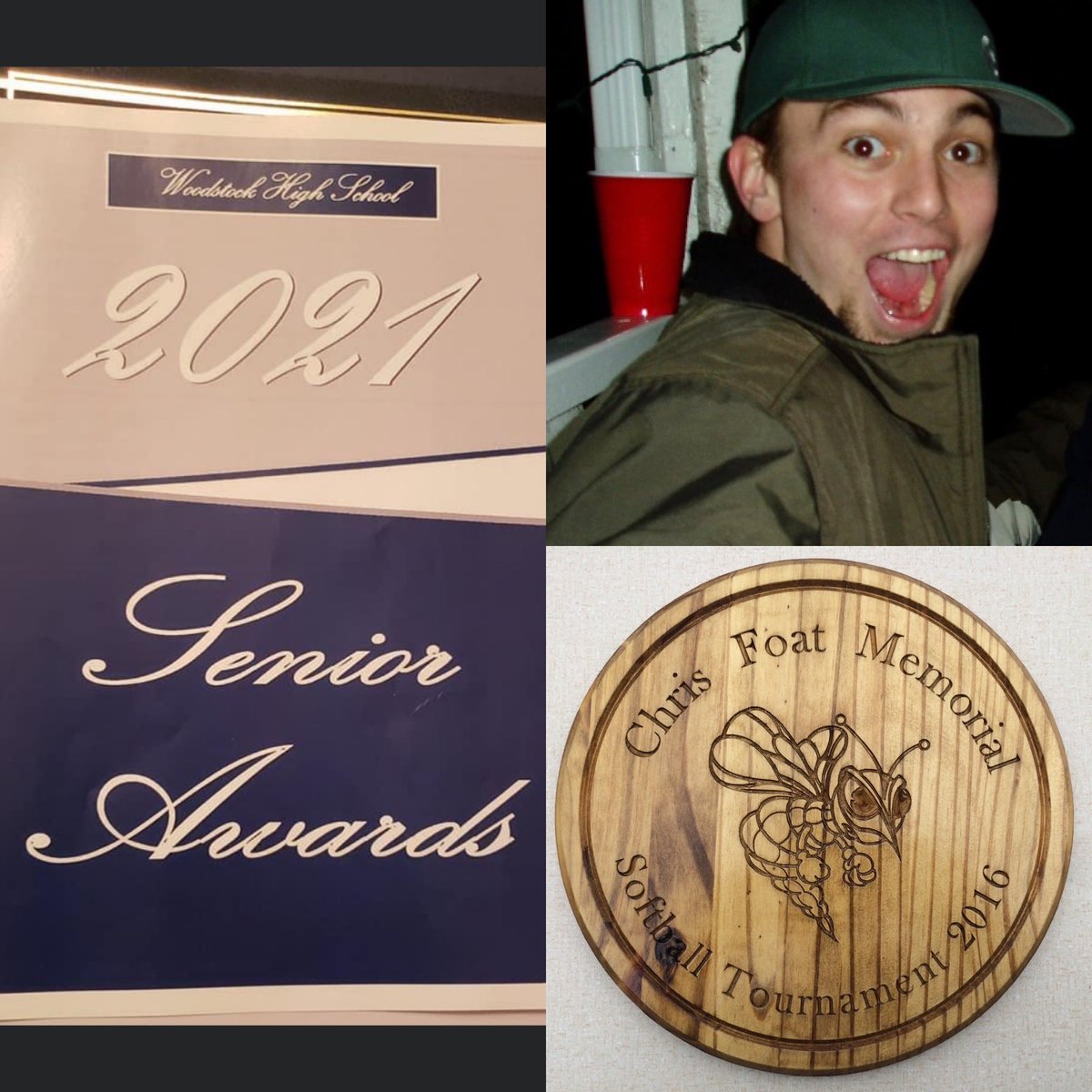 Yesterday was the 13th year the Chris Foat Memorial Foundation donated scholarships to Woodstock High School graduates, surpassing the $25K mark in donations! Not in person of course, but we know Chris is always looking down on us from up above with his big ole smile #Foat3 🦅