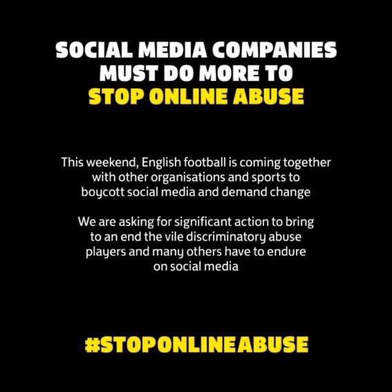 OUFCOfficial's tweet photo. #OUFC will be joining football's social media boycott from 3pm on Friday to midnight on Monday. 

Online abuse and discrimination has to stop. 

#StopOnlineAbuse https://t.co/jwJrip6EAM