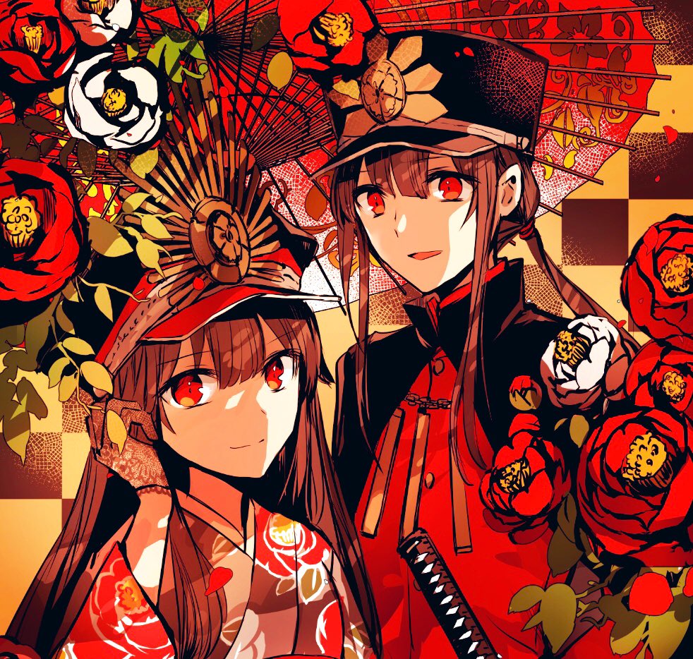 織田信長(Fate) ,織田信長 ,沖田総司 ,桜セイバー 「同人誌制作中です。 #今月描いた絵を晒そう 」|rioka⭐️5月コミティアとコミ1のイラスト