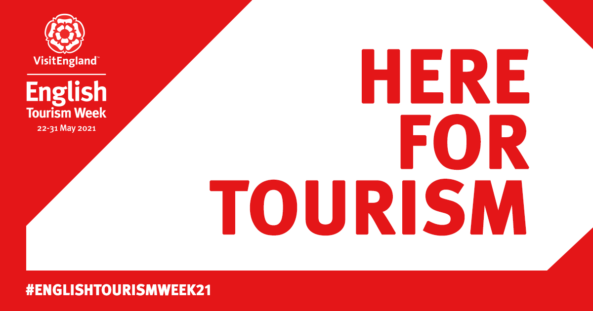 #EnglishTourismWeek21 is coming up on 22-31 May! 
Join us in being 'Here for Tourism' with our new toolkit of assets and share the message on your social media. Download: ow.ly/9azf50EBFtE