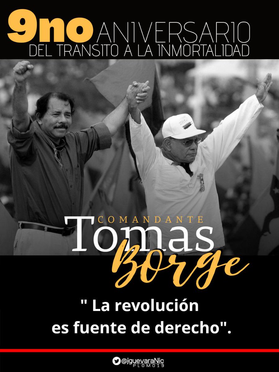 #30Abril 
"Cmdte. Tu venganza siempre eterna, fue de las cosas más tiernas, el perdonar, hacia el sol de las victorias marcharemos y con Carlos te diremos, VIVA LA REVOLUCIÓN"
✌🏼❤🖤✊🏼
#LaPazEsElCaminoDaniel2021 
#GrandeTomas <a href="/borge_valeria/">Valeria Borge 🇳🇮</a> <a href="/mijamart88/">⚫🔴𝕄𝕚𝕛𝕒𝕞𝕒𝕣𝕥🔴⚫</a> <a href="/taniasandinista/">TaniaSandinista</a> <a href="/Uva22/">𝑼𝒗𝒊𝒕𝒂</a>