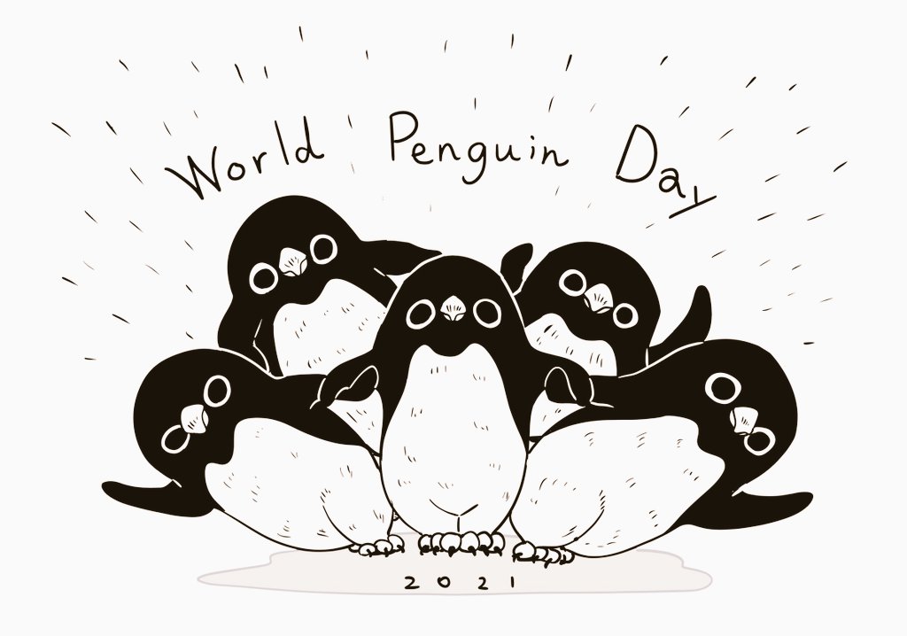 ペペペペペ…    🐧ペェン!!!
#今月描いた絵を晒そう  #アデリーペンギン 