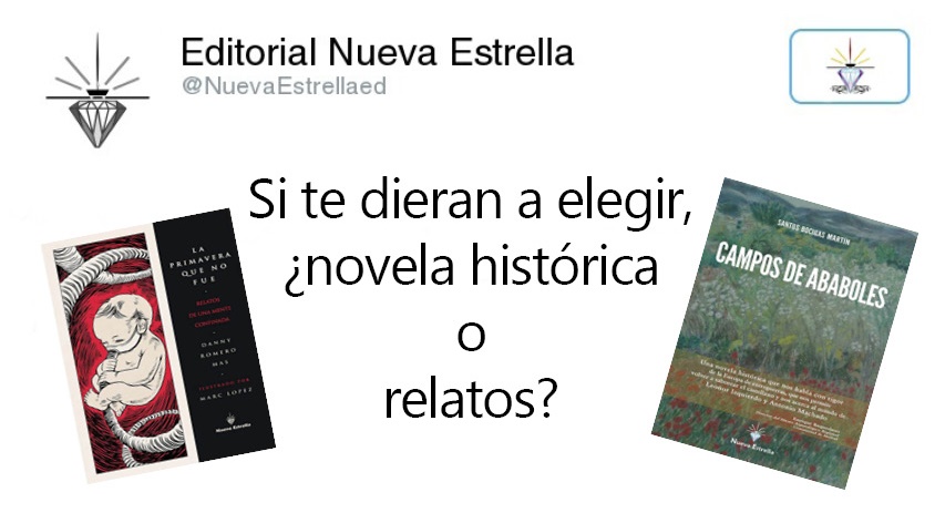 NuevaEstrellaed's tweet photo. ...y si te dieran a elegir, ¿novela histórica o relatos? https://t.co/9SUHDAXdn7
