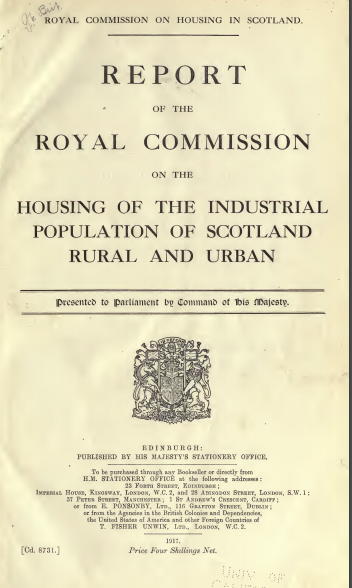 CraigTweeted's tweet photo. Before the 1919 #AddisonAct the Ballantyne Report identified the extent of #housing shortages faced by people living in poverty in #Scotland. It urged state intervention on a massive scale. I'm late to the party reading this by 100+ years but it is compelling reading @CIHScotland https://t.co/JDJyhKBS8W