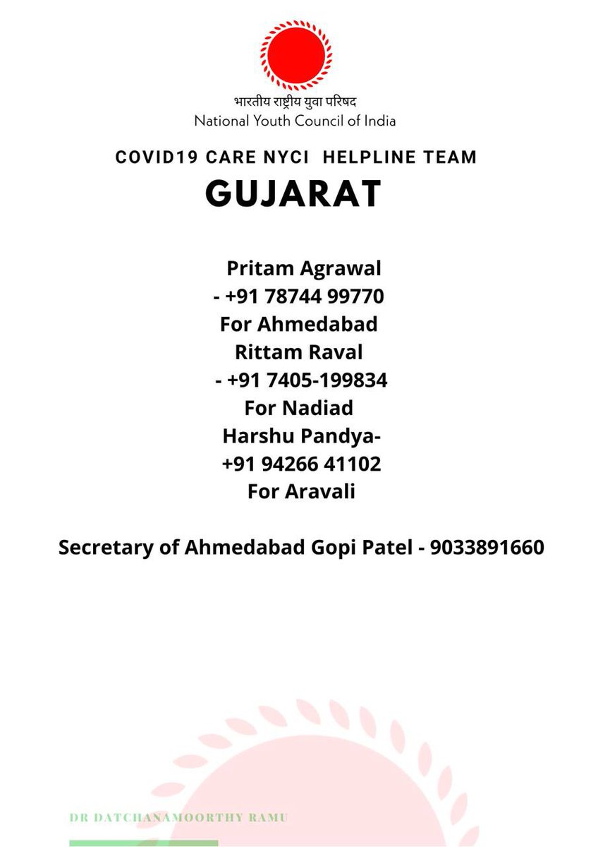 Nyci4G's tweet photo. #Covid19IndiaHelp Team @Nyci4G District contact details and team leader name.
Please call for any help. #NYCI4Care #NYCI4help #StaySafeStayHealthy 
#Prayers #faith #miracle 
@iamdatchana @gopi_patel6991 https://t.co/fY9qf5wsP7