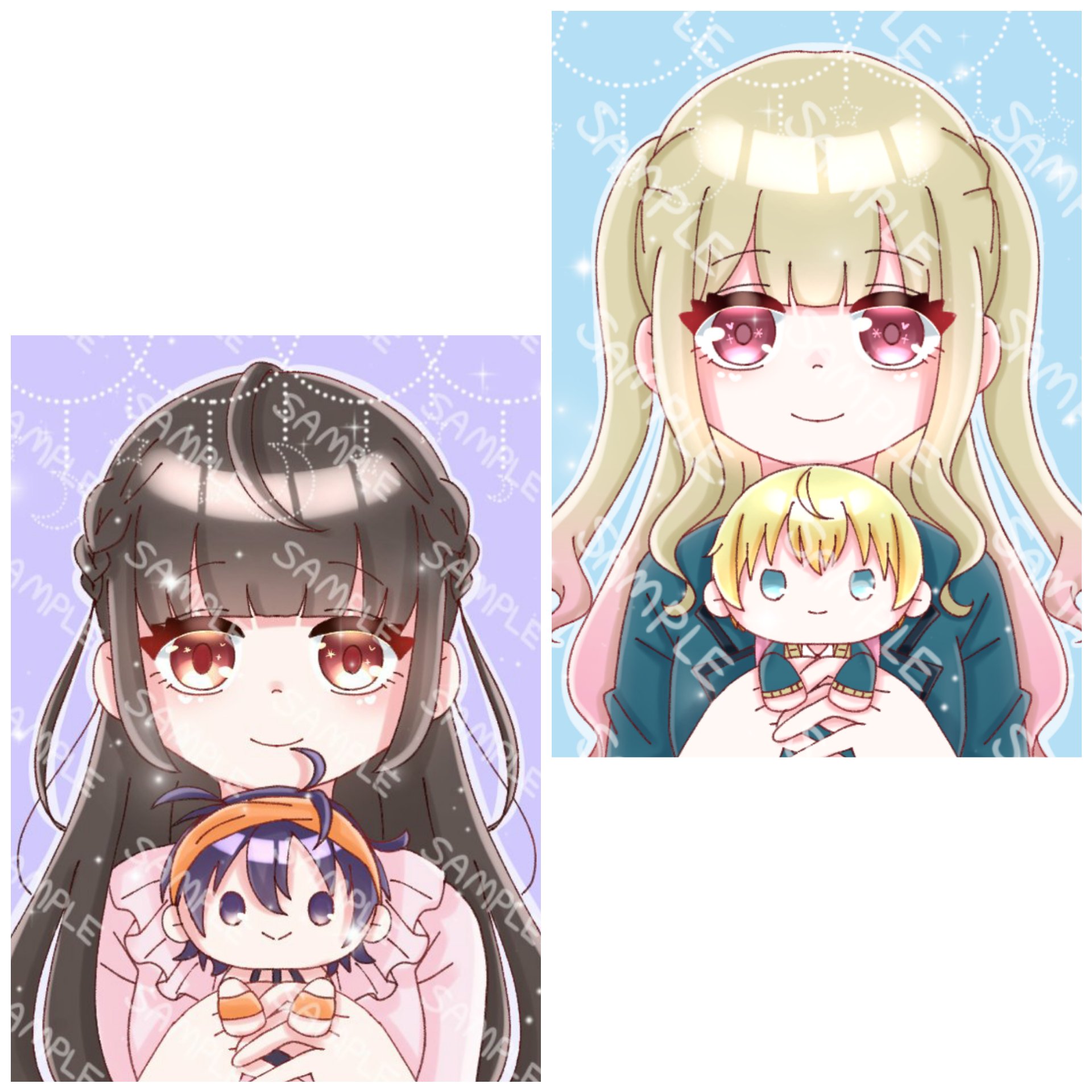 夢絵 ぬい持ち 依頼 イラスト ポストカード（Zk7L68Lc1WFlBHz) / X）
