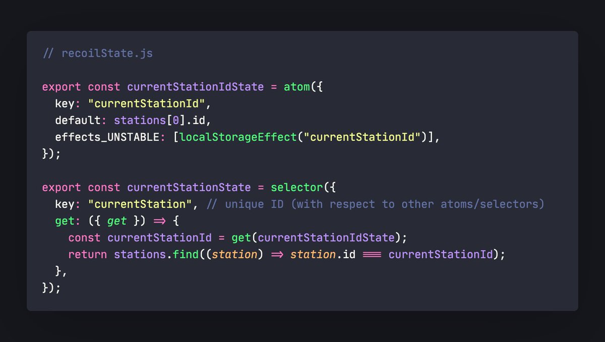 We use "recoil" for state management.  @frankdilo used it on  @typefullyapp and it's truly great.You can define "atoms" of state and selectors that you can use across all your components.