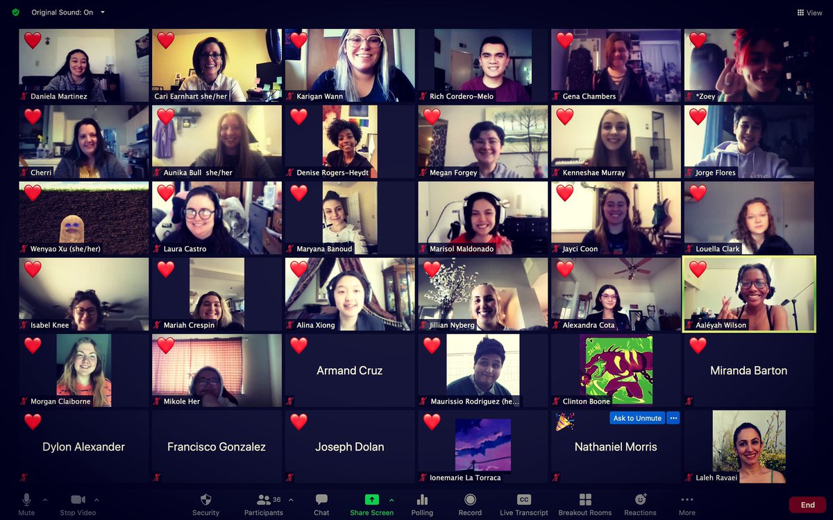 A little Concert Choir “lobe” during rehearsal. As our semester comes to an end, we are reminded of what an amazing family we have become even in the midst of this craziness &amp; how important we are to one another. Sharing a little of that “lobe” w/all of you!#yesthatslobenotlove