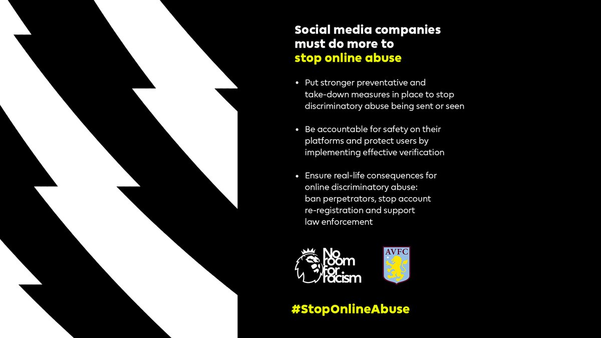 Enough is enough. #StopOnlineAbuse #NoRoomForRacism