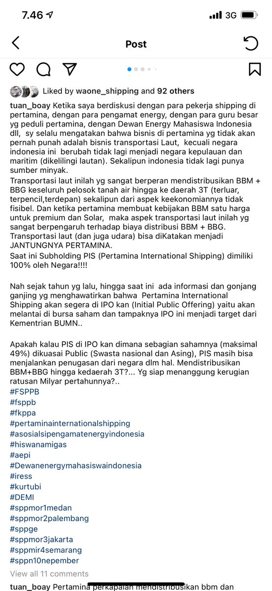 SP FKPPA PERTAMINA PERKAPALAN (@spfkppa) on Twitter photo 