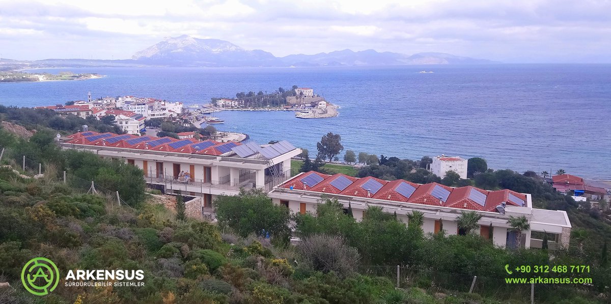 2020'de #Arkensus Enerji olarak Muğla Datça'da 20 kWp'lik Cape Krio Otel için #ÇatıGES santrali kurduk ve devreye aldık. #Datça nın temiz havasına hava kattık.
#çözüm #elektrik #enerji #fotovoltaik #gelecek #GES #güneştenelektrik #yenilenebilirenerji #yüksekteknoloji #hotel #otel